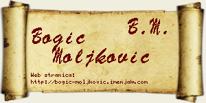 Bogić Moljković vizit kartica